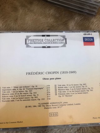 5 CDs Philips Prestige Collection Clásica