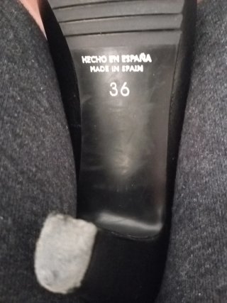 Zapatos tacón piel negros talla 36