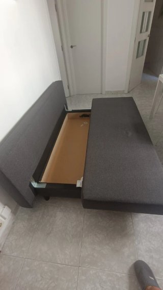 Sofá Cama 3 Plazas Knisa Gris