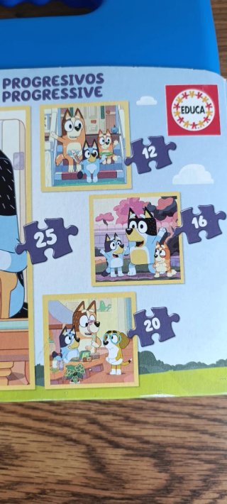 4 Puzzles Bluey Educa