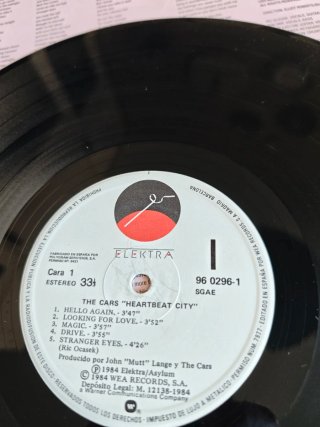 The Cars Heartbeat City 12" 33 rpm disco vinilo LP