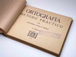 Libro antiguo "Ortografía – Método Práctico"