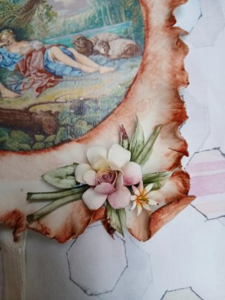 Quadretto Capodimonte Vintage Decorato