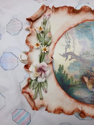 Quadretto Capodimonte Vintage Decorato