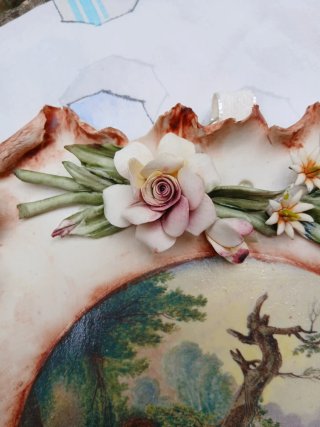 Quadretto Capodimonte Vintage Decorato