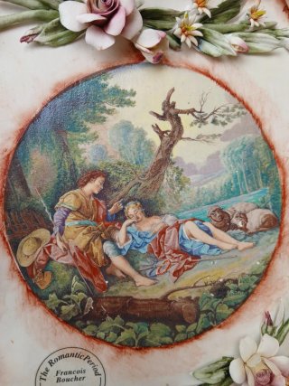 Quadretto Capodimonte Vintage Decorato