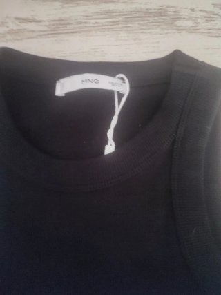 Camiseta tirantes negra algodón