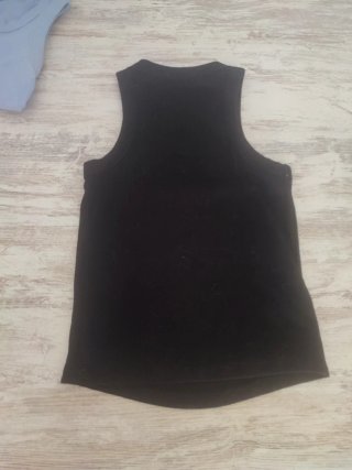 Camiseta tirantes negra algodón