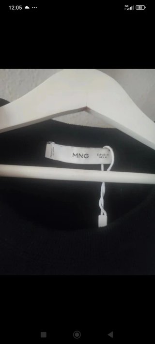 Camiseta tirantes negra algodón