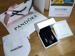 Pendientes Pandora Corazón Oro Rosa