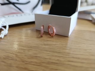 Pendientes Pandora Corazón Oro Rosa