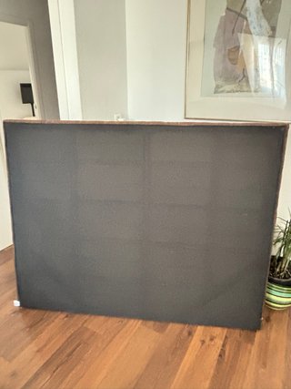 Cabecero de cama tapizado marrón