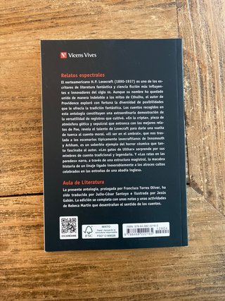 Libro Relatos espectrales Vicens Vives