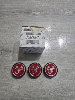 3 Borchie Coprimozzo Abarth Originali