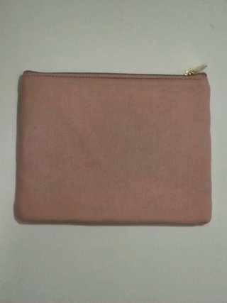 Pochette rosa cipria con fiori