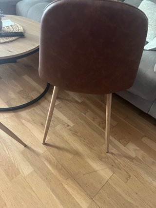 Confezione di 2 sedie in similpelle marrone Maison du Monde