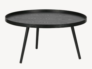 Mesa de centro redonda madera negra Westwing
