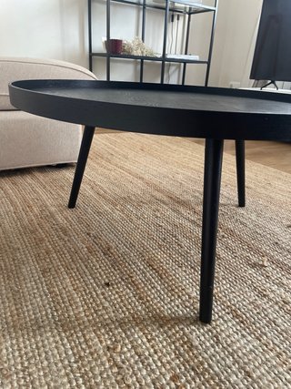 Mesa de centro redonda madera negra Westwing