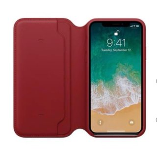 Funda iPhone X/XS Leather Folio Roja