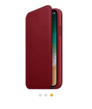 Funda iPhone X/XS Leather Folio Roja