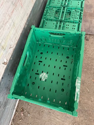 10 Cajas Desmontables Plástico Verde 40x30x15