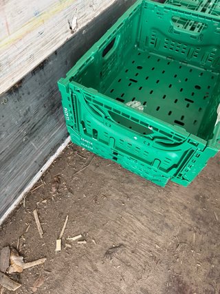 10 Cajas Desmontables Plástico Verde 40x30x15