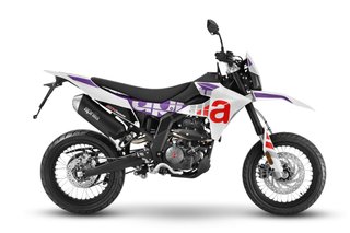 Aprilia SX 125 Supermotard Blanca y Morada