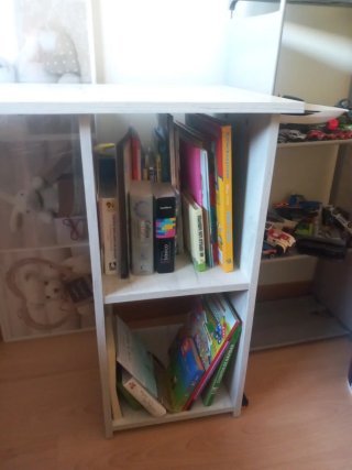 Escritorio L Blanco y Madera