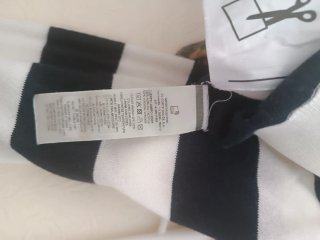 Jersey fino rayas blanco y azul marino