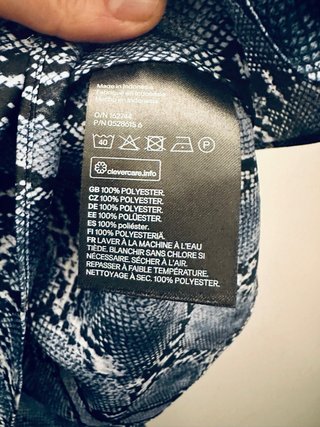Top H&M stampa pitonata blu - Taglia 38