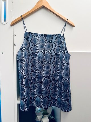 Top H&M stampa pitonata blu - Taglia 38