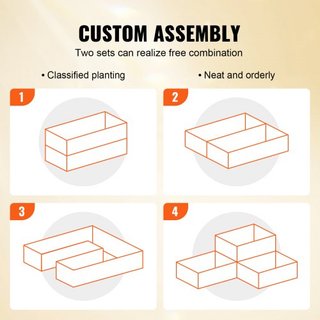 Cama de Jardín Elevada, 7.9 x 2 x 0.8 pies Caja de Plantas de Madera, Cajas de Plantación al Aire Libre con Base Abierta, para Cultivar Flores/Vegetales/Hierbas en el Patio/Jardín/Balcón, Color Ma...