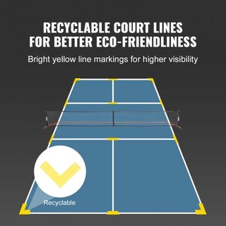 Set de Red de Pickleball, Sistema de Pickleball Portátil de Tamaño Regulamentario de 22FT con Bolsas, Pelotas, Palas, Ruedas y Líneas de Cancha, Marco de Metal Resistente a la Intemperie y Red de ...