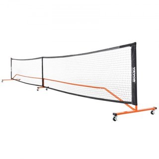 Set de Red de Pickleball, Sistema de Pickleball Portátil de Tamaño Regulamentario de 22FT con Bolsas, Pelotas, Palas, Ruedas y Líneas de Cancha, Marco de Metal Resistente a la Intemperie y Red de ...