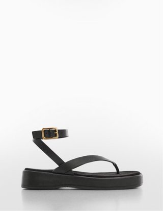 Sandalias negras de tiras