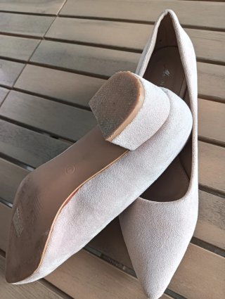 Zapatos salón rosa empolvado