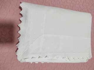 2 Set Lenzuola con Bordo Ricamato 1.35 Bianco