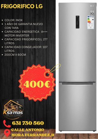 Frigorífico LG Inox Motor Inverter