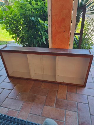 Vetrinetta legno e vetro 150x63x23