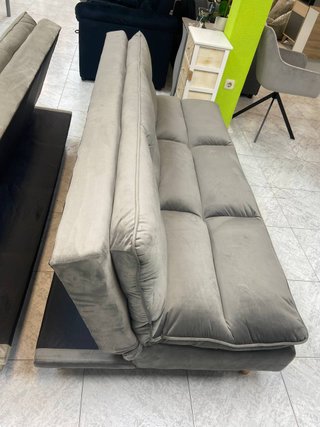 Sofá cama click clack gris terciopelo NUEVO