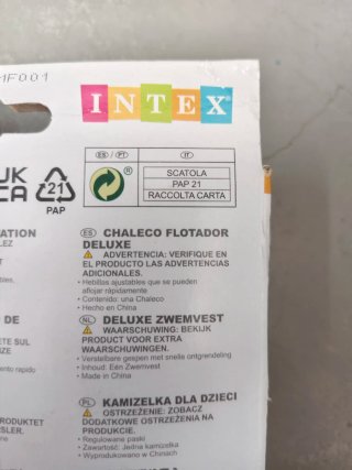 Chaleco flotador Intex 3-6 años