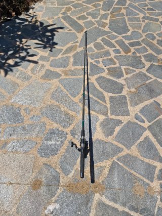 Caña de pesca telescópica con carrete