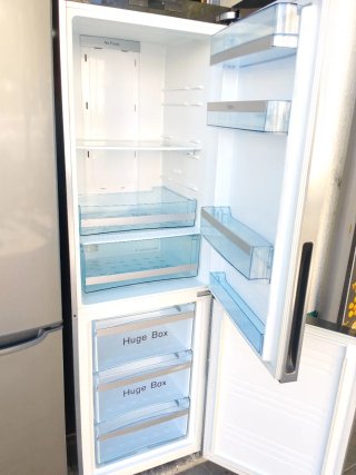 Nevera combi plateada