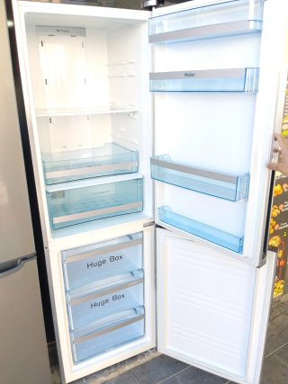 Nevera combi plateada
