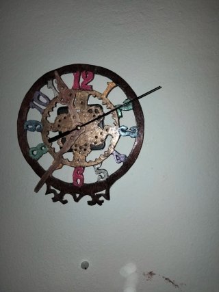 Reloj de pared decorativo hecho por mi