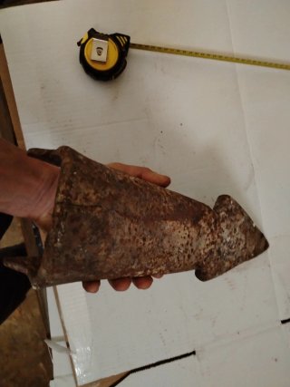 Vomere aratro antico in ferro - primi '900