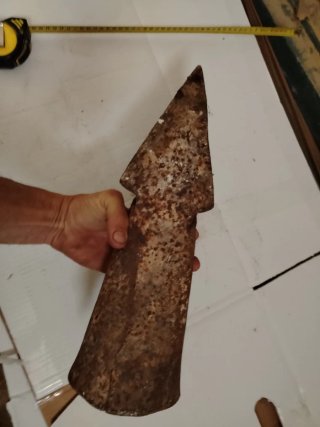 Vomere aratro antico in ferro - primi '900