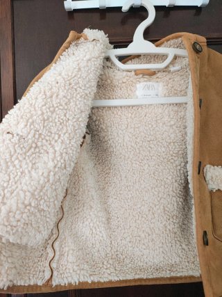 Casaco Zara infantil castanho forrado