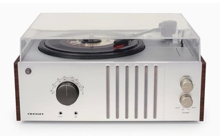 Tocadiscos Crosley Plata y Madera
