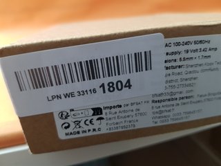 Cargador Monitor LG 19V Adaptador Corriente